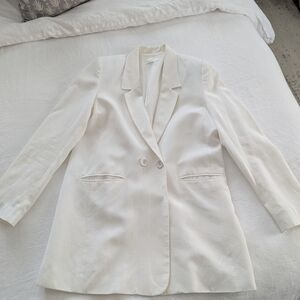 Anine Bing White Linen Women's Blazer